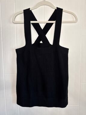 Loft knit cross strap tank medium petite